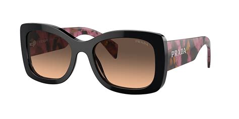 Prada PR A08S 56 Brown Gradient Grey & Mahogany .